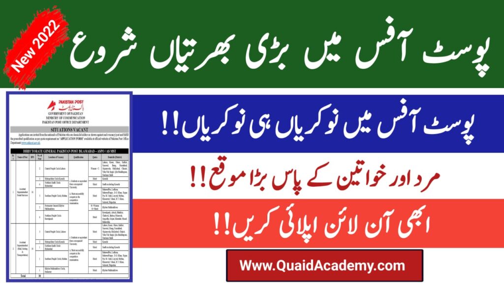 Post Office New Jobs 2022 Apply Online